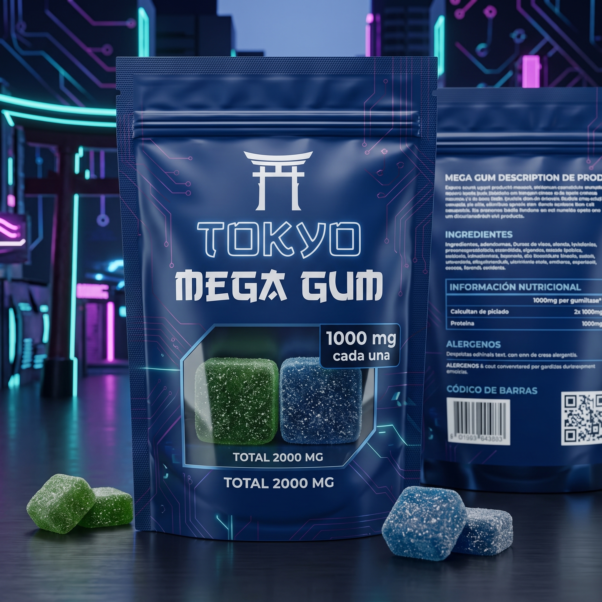 mega-gum-tokyo MEGA GUM 1000 mg | 2 piezas | TOKYO GUMMIES - Imagen 1